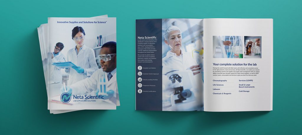 Neta Scientific Company Brochure Marketing Spread